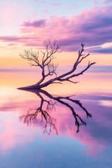 Tree submerged in water