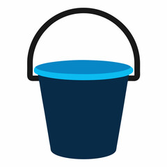 new style plastic home  water  bucket or balti vector icon on white background