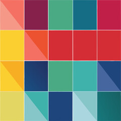 Minimalist Squares in Various Shades for Color Palette 