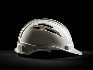 Fototapeta premium White Hard Hat on Table