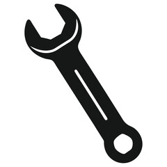 Wrench Spanner Isolated Vector Silhouette