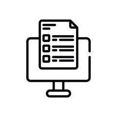 Online Learning Icon vector stock illustration