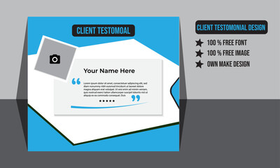 Naklejka premium A unique Client Testimonial Design.it is my own make design