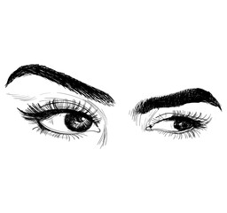 Fototapeta premium Sketchy Eyes