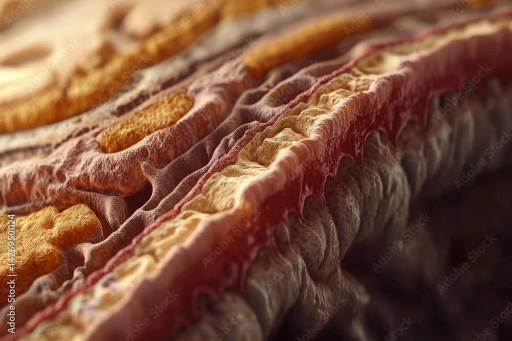 Poster axial slices revealing intricate details of biological structures in animation format, animation sho