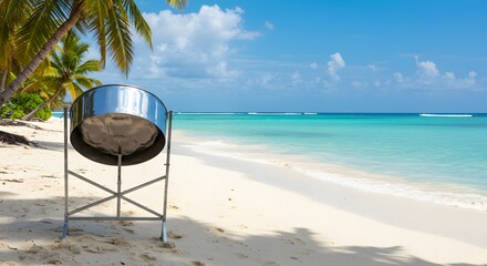 Steelpan on a Pristine Tropical Beach