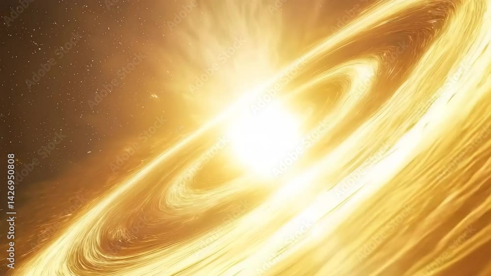 Poster mysterious black hole in the sky surrounded by twinkling stars and cosmic nebulae creating an enigma