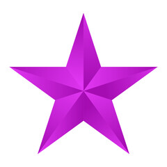 purple star isolated on white background