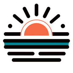 vector illustration of a sun symbol