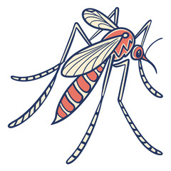 Adobe Illustrator Artwork mosquito insect color icon  illustration .