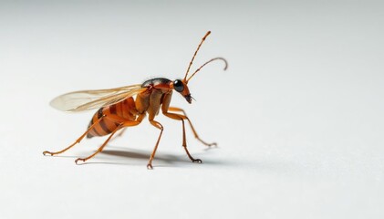 Naklejka premium Close-up of single insect on white background, insect, professional, design