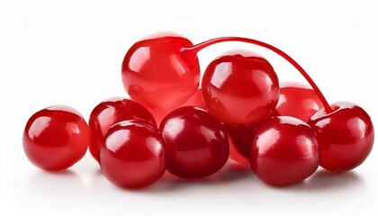 maraschino cherry isolated on white background