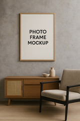 Photo Frame on Wall with Interior