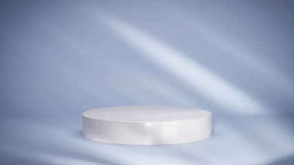 Blank podium display. Minimalist pedestal or showcase scene for present product and mock up. product display podium. 3d rendering geometric forms.