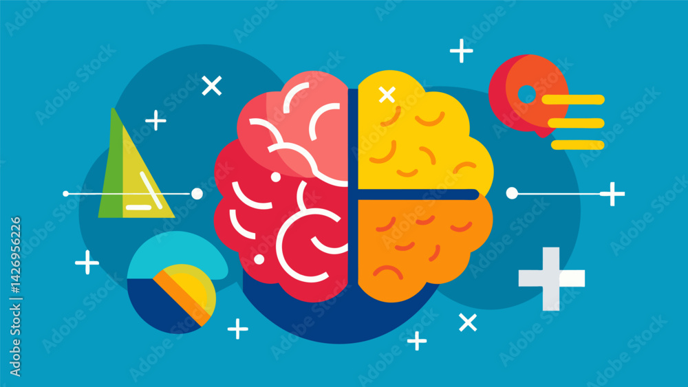 Poster a mathematical equation symbolizing the logical and calculated approach of rational thinking to reac