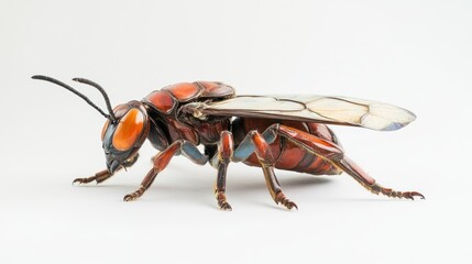 Crimson Wasp Close-up