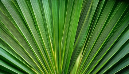 Fototapeta premium close up green pleated leaf texture of tropical fan palm leaves also known as livistona palm leaves a flowering plant with wide pleated leaves resembling fan shape native to tropical countries