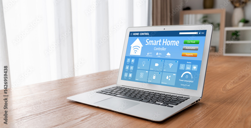 Poster smart home technology, centric remote control system with digital dashboard for air conditioning, sa