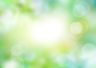 Obraz premium Green bokeh abstract background blur