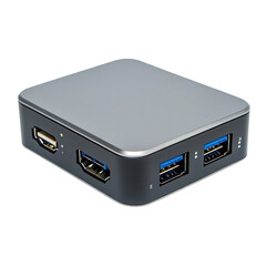 Compact Mini Pc With Usb Ports Isolated On isolated on a transparent background