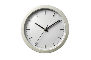 simple wall clock, png file of isolated cutout object with shadow isolated on white background PNG