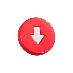 download button 3d symbol rendering