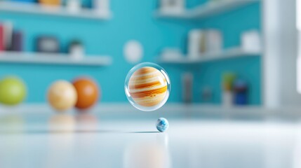 Conceptual planet spheres creative presentation background