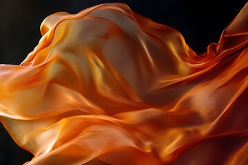 Flowing Silk Fabric Caught In Motion
