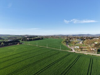 Naklejka premium Aerial view of a village