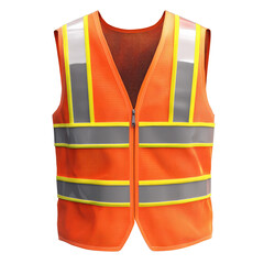 Safety Vest With Reflective Strips Isolated isolated on a transparent background