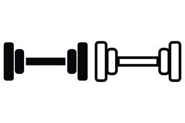 Dumbbell icon collection. Minimalist Dumbbell Fitness symbol vector illustration. 