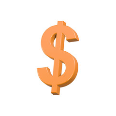 Shield dollar 3d realistic icon symbol