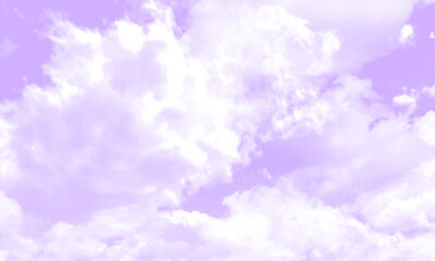 Beautiful sky and clouds, Minimal concept, pastel tones, Ultra Violet. The blue sky with a lot of white clouds of different sizes