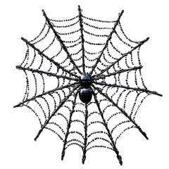 Fototapeta premium Halloween Spider Web Decoration Isolated On isolated on a transparent backgroun