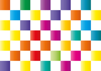 Multicolor and white square design
