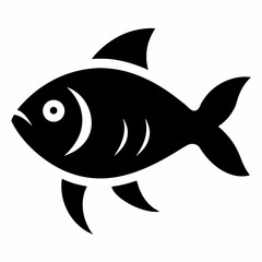 Fish icon vector on white background.