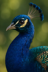 A stunning, hyper-realistic close-up portrait of an exotic bird captured in vivid detail. This digital artwork showcases the bird&rsquo;s intricate feather texture, vibrant coloration, and intense eye focus