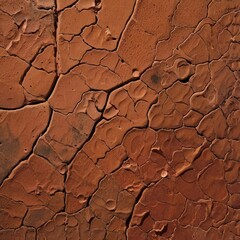 "Realistic close-up texture of fired clay with a porous structure, tiny bubbles, and microcracks across the surface