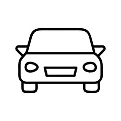 Front view of a car in minimalist style  