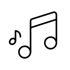 Music notes in simple outline style  