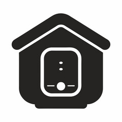 Smart pet feeder device vector illustration automatic food dispenser design