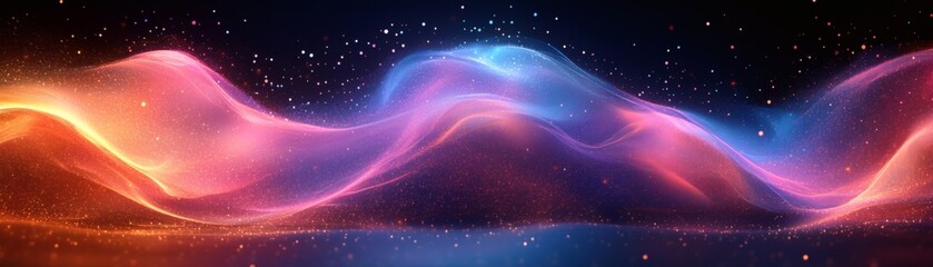 Fototapeta premium Mystical aurora borealis illuminating the night sky