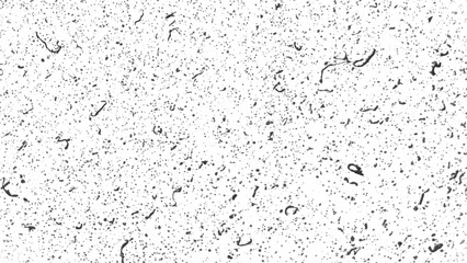 Vector grunge overlay texture. Black and white background. Overlay aged grainy messy template. Renovate wall scratched backdrop