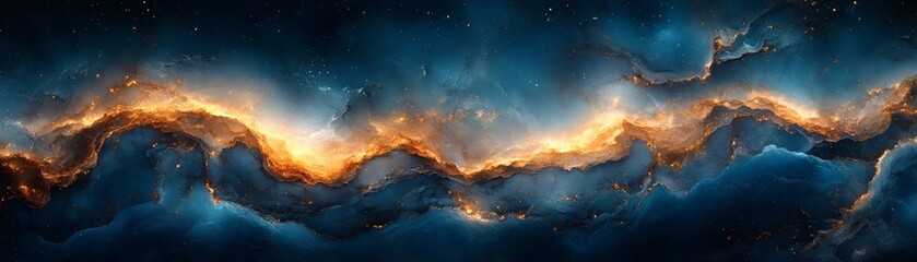 A stunning display of cosmic energy, with luminous waves of color and texture that captivate the eye