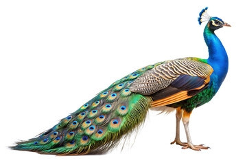 Obraz premium peacock isolated on white background isolated on white background PNG. GENERATIVE AI