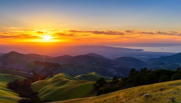 mount diablo sunset