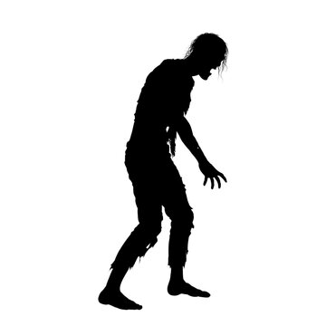 zombie silhouette &ndash; vector illustration