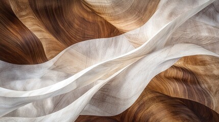 Wooden marquetry wallpaper with abstract pattern texture.