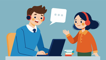 A telemarketer pressuring a student into giving their personal information or signing a loan agreement on the spot.. Vector illustration