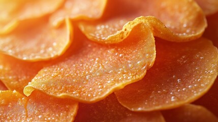 Organic sweet potatoes with rough skin, close-up of the vibrant orange flesh after being sliced, soft lighting highlighting the textures and colors